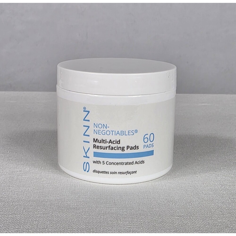 SKINN Multi-Acid Resurfacing Pads Non-Negotiables 60 Pads Exfoliate Rejuvenate